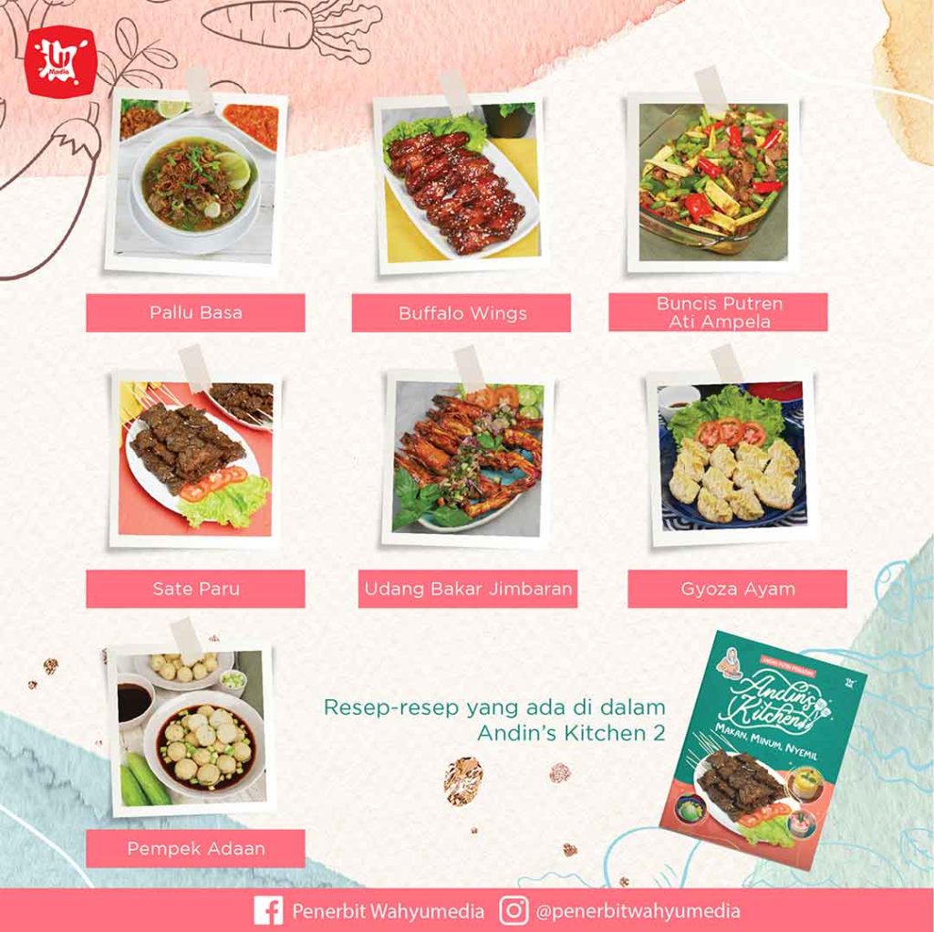 menu menu apa saja dalam buku resep Andins Kitchen