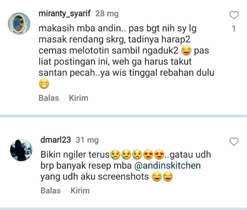 testimoni buku andins kitchen